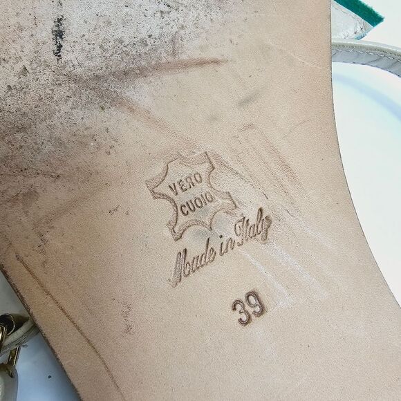 Cornetti Italy Suede Watermelon Thong Sandals Size 39 - Picture 9 of 10